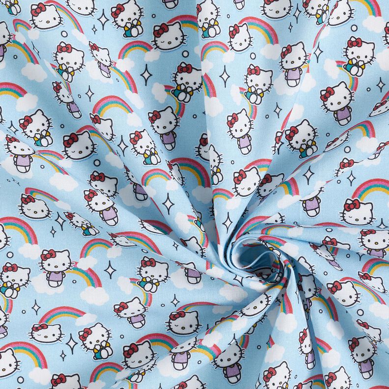 popeline di cotone Arcobaleni di Hello Kitty Tessuto oggetto di licenza | SANRIO – blu cielo,  image number 3