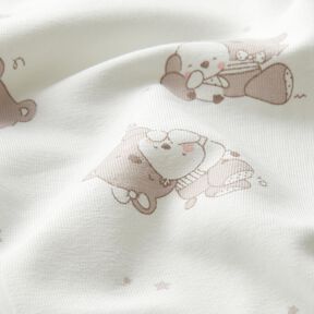 jersey di cotone Orsacchiotti assonnati – avorio, 