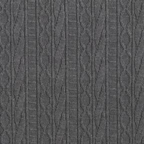 jersey jacquard Misto cotone decorato a righe – grigio scuro, 