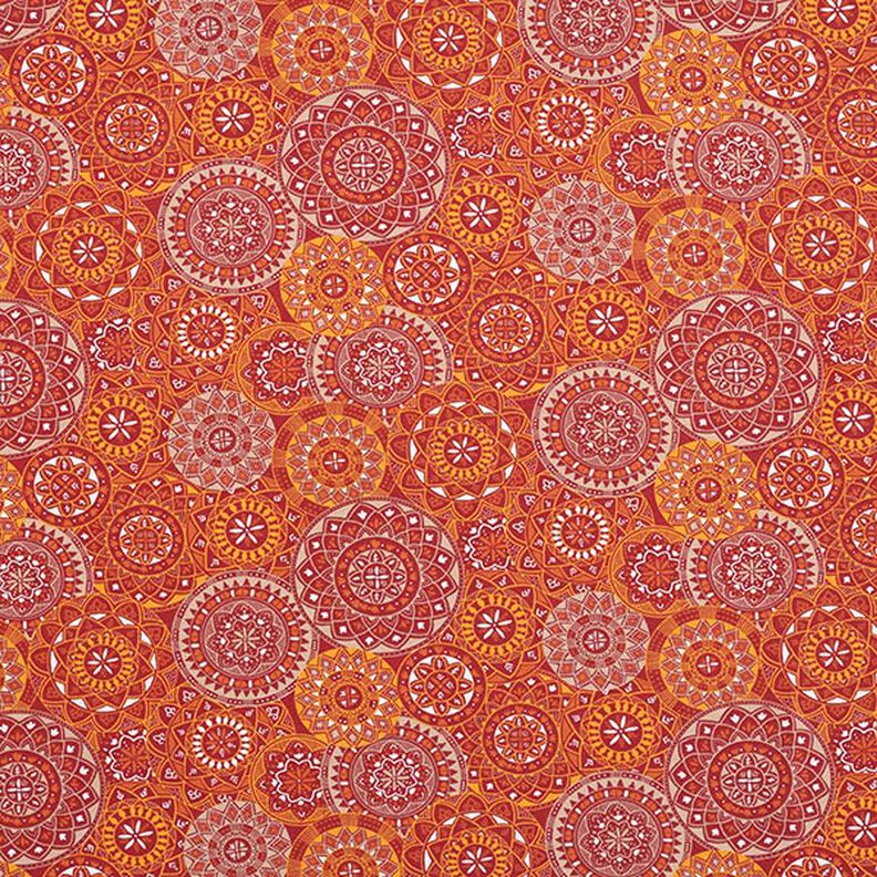 Cretonne di cotone Collage di mandala – terracotta,  image number 1