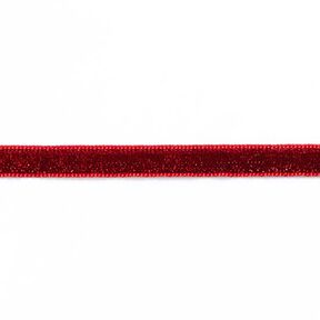 Nastro velluto Metallico [10 mm] – rosso carminio, 