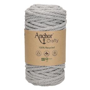 Anchor Crafty Filato per macramè, riciclato [5mm] – grigio chiaro, 