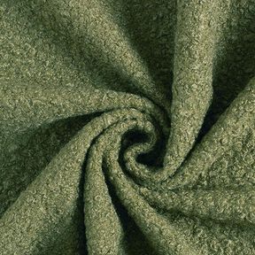 maglia bouclé follata – verde oliva, 