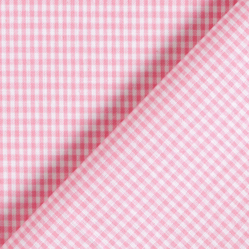 tessuto in cotone Quadro vichy 0,2 cm – rosa/bianco,  image number 4