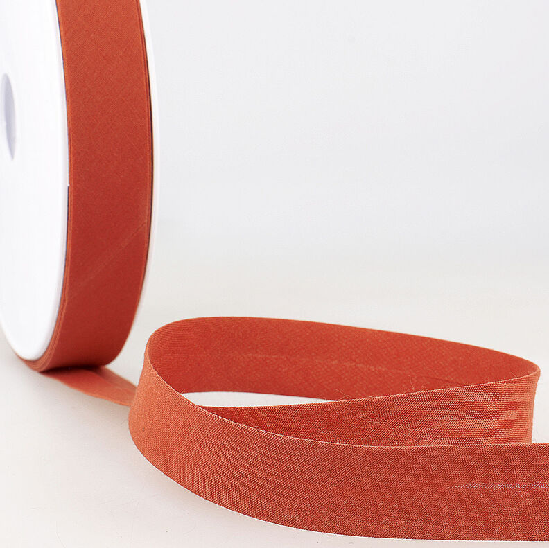 Nastro in sbieco Polycotton [20 mm] – terracotta,  image number 1