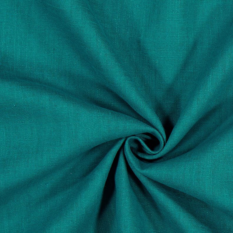 Tessuto di lino misto Ramie medio – abete blu,  image number 1