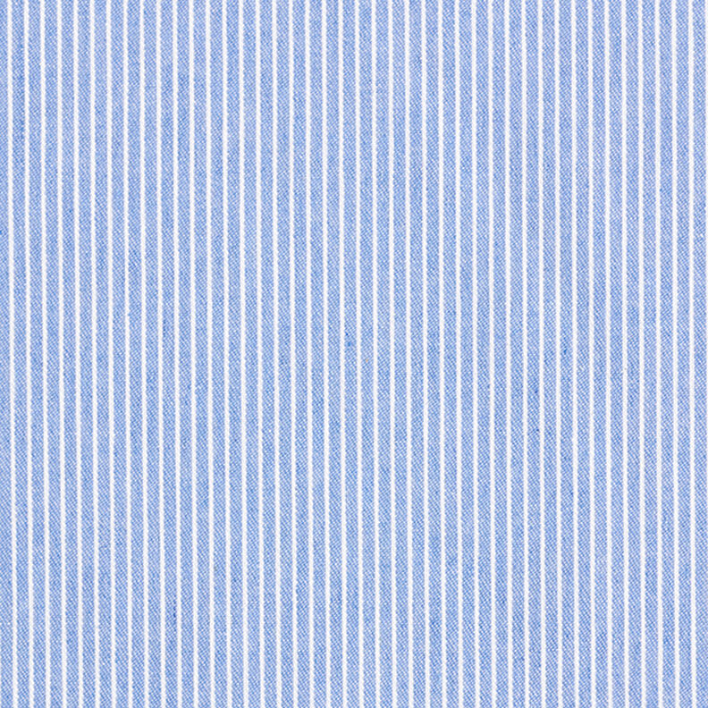 tessuto per camicette Misto cotone righe – azzurro/bianco,  image number 1
