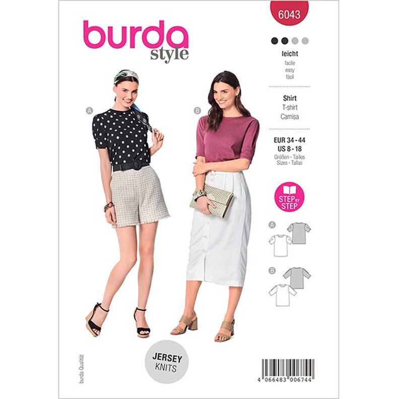 top, Burda 6043 | 34 - 44,  image number 1