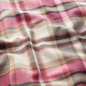 Flanella di cotone a quadri scozzesi – beige/pink, 