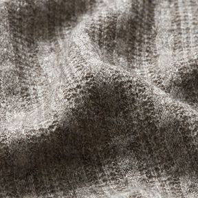 Tessuto a maglia con motivo a trecce melange – grigio, 