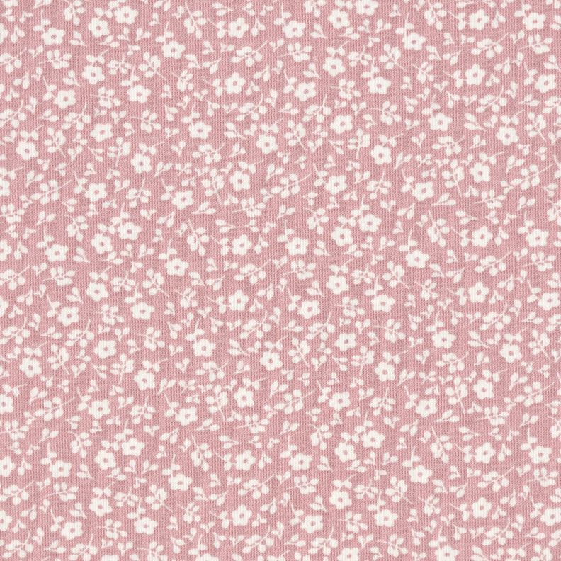 Jersey di cotone, millefiori – rosa antico chiaro/bianco,  image number 1