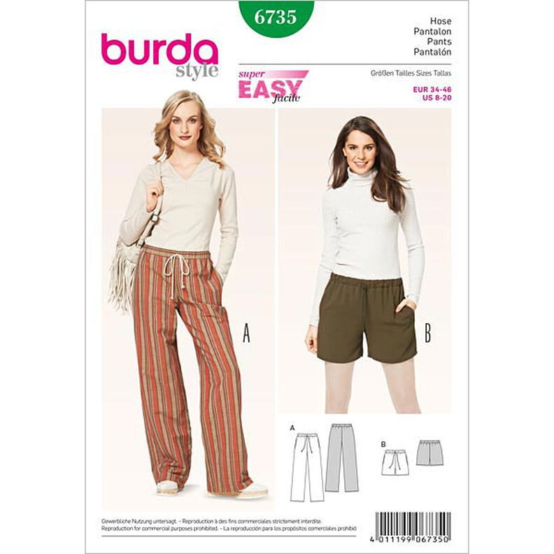 Pantaloni, Burda 6735,  image number 1