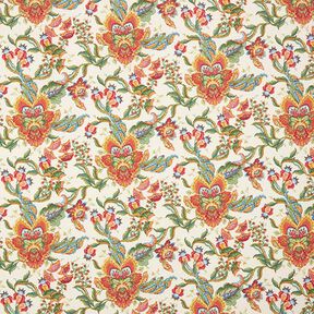 tessuto arredo tessuto canvas ornamenti floreali orientali 280 cm – naturale/verde, 