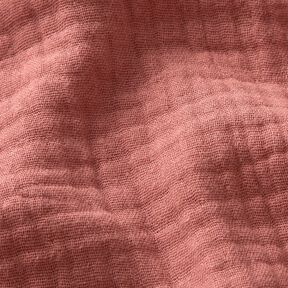 Mussola di cotone a tre strati tinta unita – rosa anticato, 