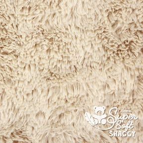 tessuto peluche a pelo lungo SHAGGY [1 M X 0,75 M | Flor: 20 MM] - beige chiaro | Kullaloo, 