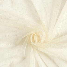 tulle glitter Royal – bianco lana/oro | Resto 80cm, 