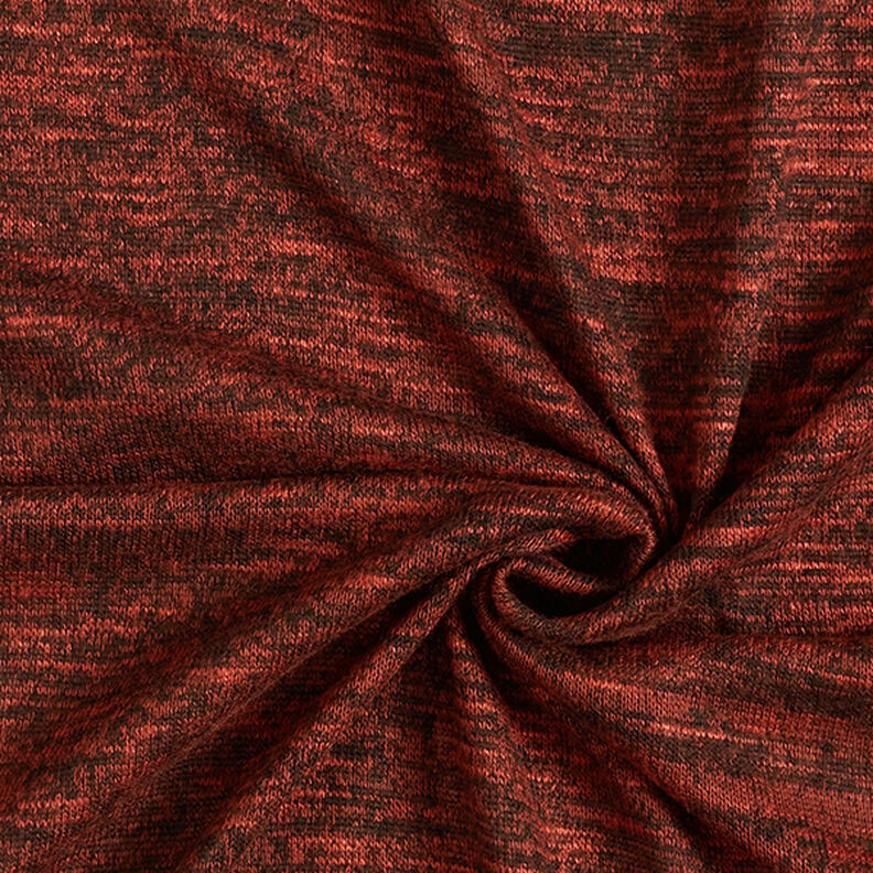 Tessuto in maglia fine mélange – rosso borgogna,  image number 3