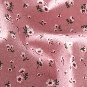 popeline di cotone bio Piccoli fiorellini – rosa anticato, 