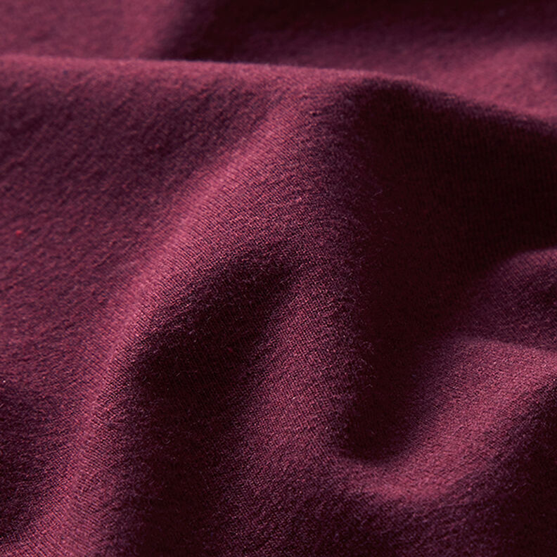 Jersey misto cotone riciclato – rosso Bordeaux,  image number 2