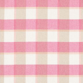 Flanella di cotone a grandi quadri – bianco/pink, 