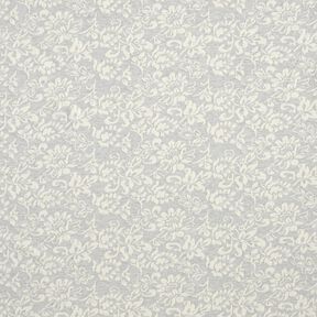 French terry a fiori – grigio chiaro/bianco, 