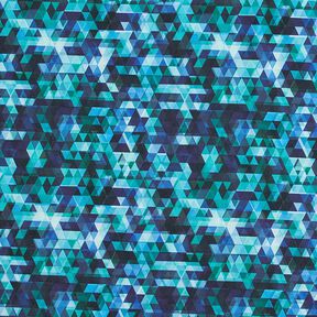 softshell Triangoli colorati stampa digitale – blu notte/turchese, 