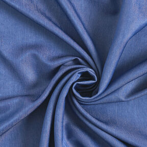 Viscosa Chambray in tinta unita – colore blu jeans, 