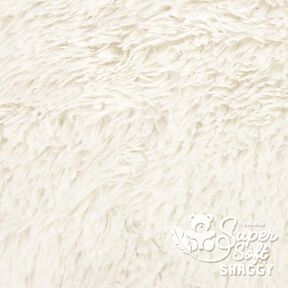 tessuto peluche a pelo lungo SHAGGY [1 M X 0,75 M | Flor: 20 MM] - bianco sporco | Kullaloo, 