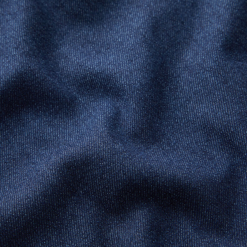 Denim in cotone elasticizzato medio – blu marino,  image number 2