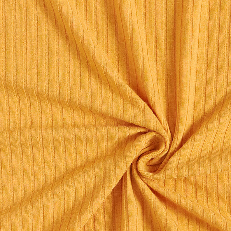 Maglia a coste, tinta unita – giallo curry,  image number 3