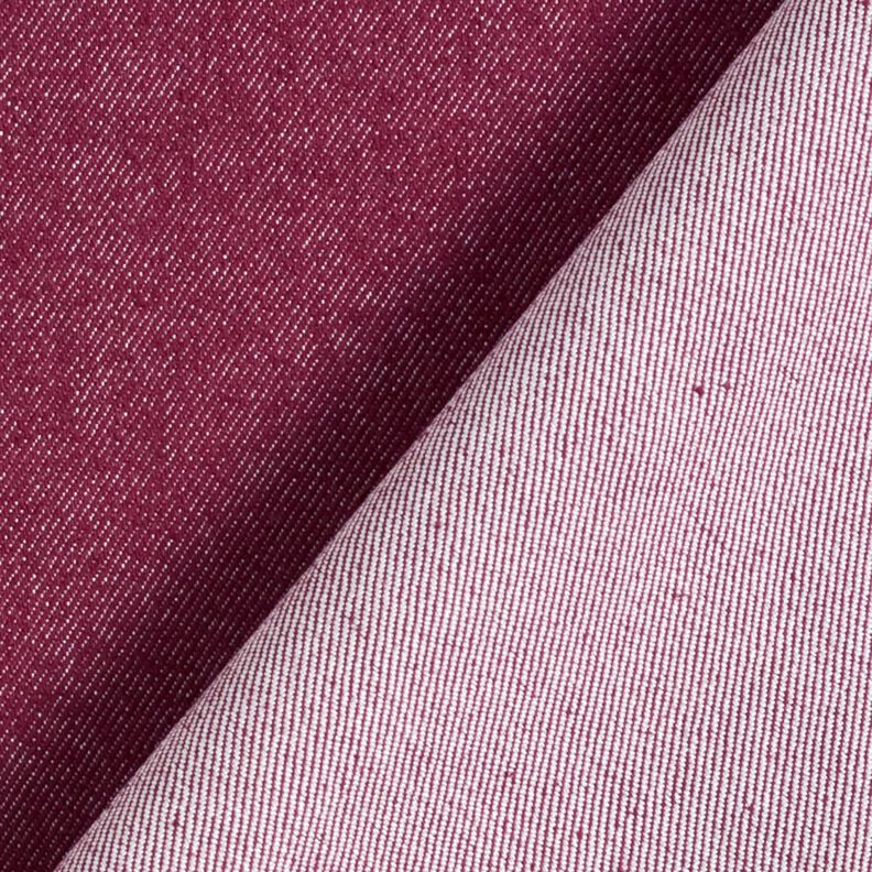 Denim stretch in misto cotone medio – rosso Bordeaux,  image number 3