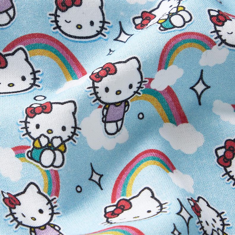 popeline di cotone Arcobaleni di Hello Kitty Tessuto oggetto di licenza | SANRIO – blu cielo,  image number 2