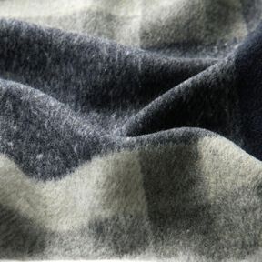 tessuto per cappotti Grandi quadri – blu notte/grigio chiaro, 