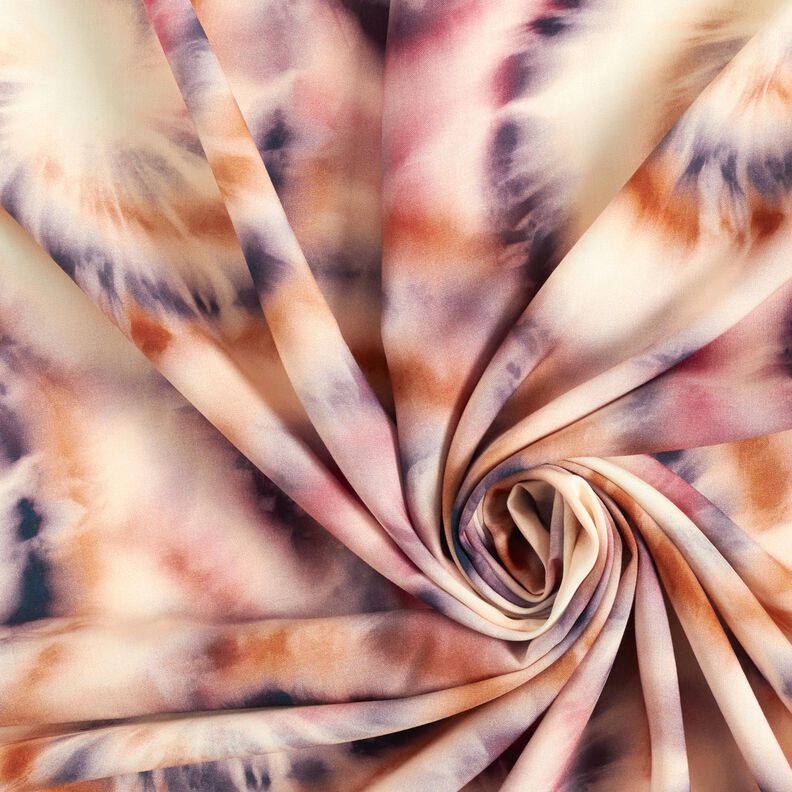 Spirali batik in tessuto di viscosa – crema/marrone,  image number 3