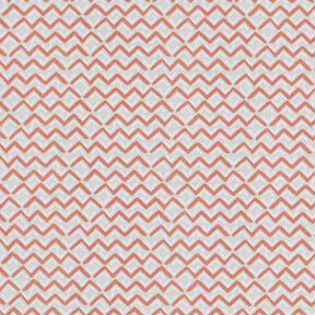 tessuto in cotone cretonne motivo zigzag etnico – terracotta, 
