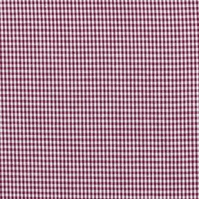 popeline di cotone Mini quadri – rosso Bordeaux/bianco, 