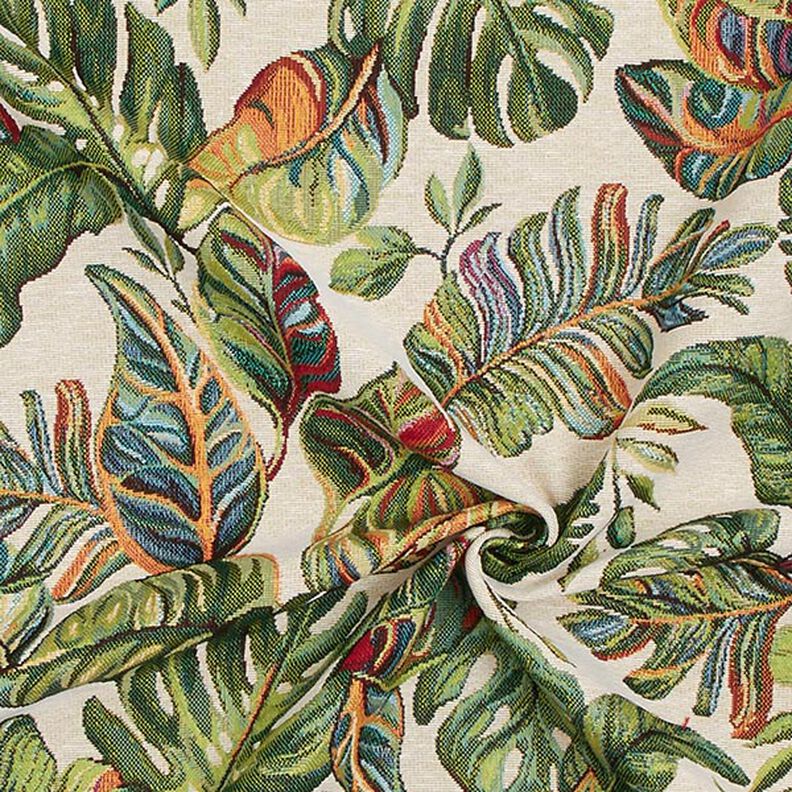 jacquard gobelin palma Monstera – verde/rosso,  image number 3