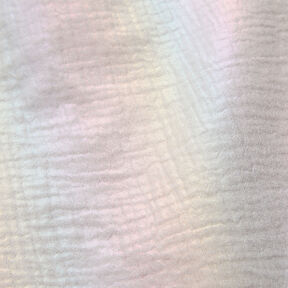 mussolina / tessuto doppio increspato Scintillio luccicante stampa laminata – bianco, 