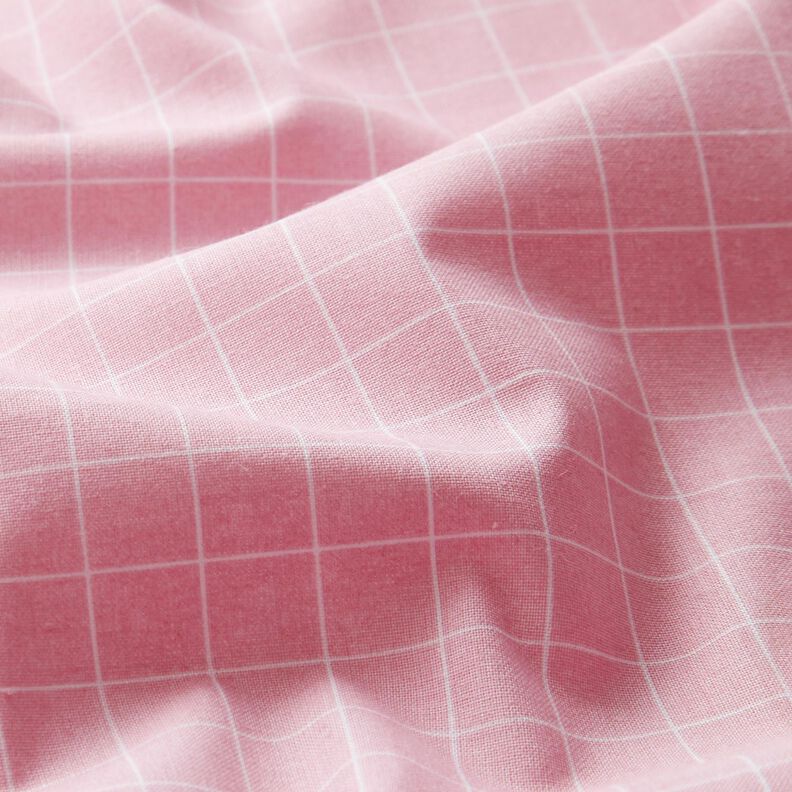 tessuto in cotone cretonne Quadri grandi – rosa chiaro,  image number 2