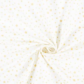 tessuto in cotone cretonne piccole stelle glitter – oro, 