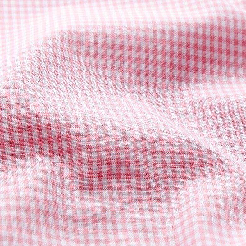 tessuto in cotone Quadro vichy 0,2 cm – rosa/bianco,  image number 2