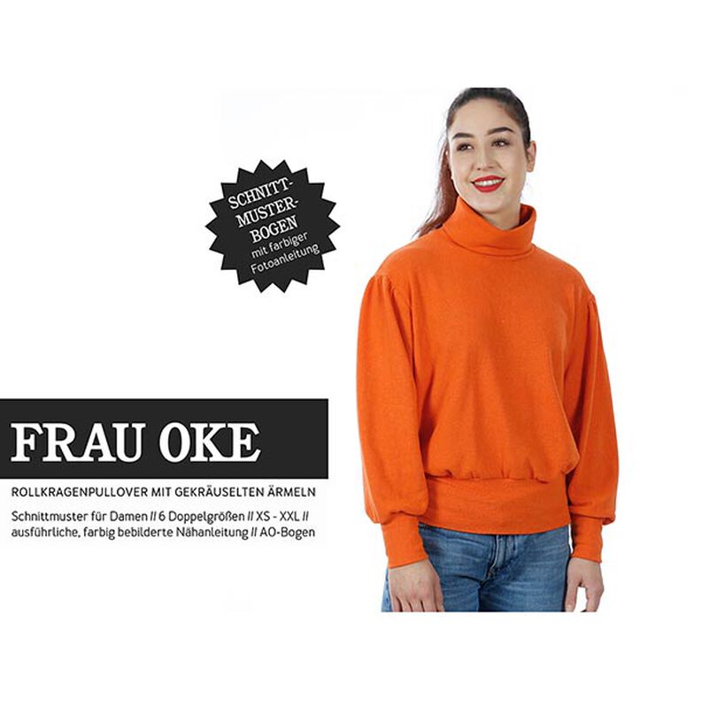 FRAU OKE Maglione con maniche a balze e polsini larghi | Studio Schnittreif | XS-XXL,  image number 1