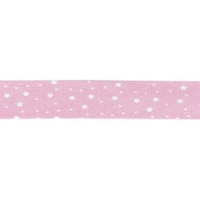 Nastro in sbieco stelle Cotone bio [20 mm] – rosa, 