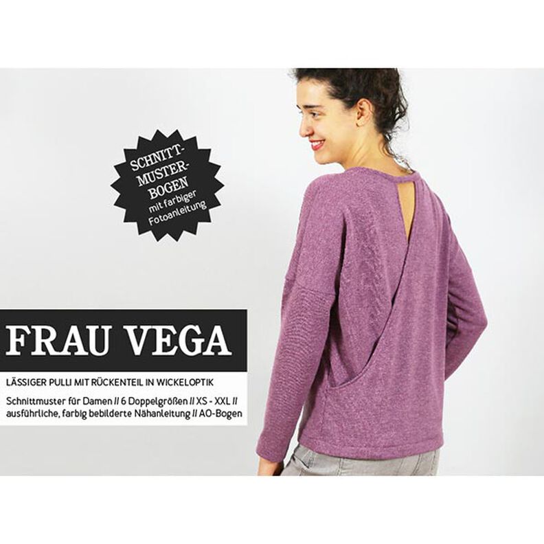 FRAU VEGA - maglione casual con effetto portafoglio sul retro, Studio Schnittreif | XS - XXL,  image number 1