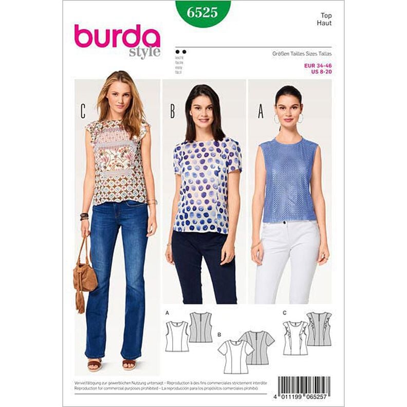 top / camicetta, Burda 6525,  image number 1