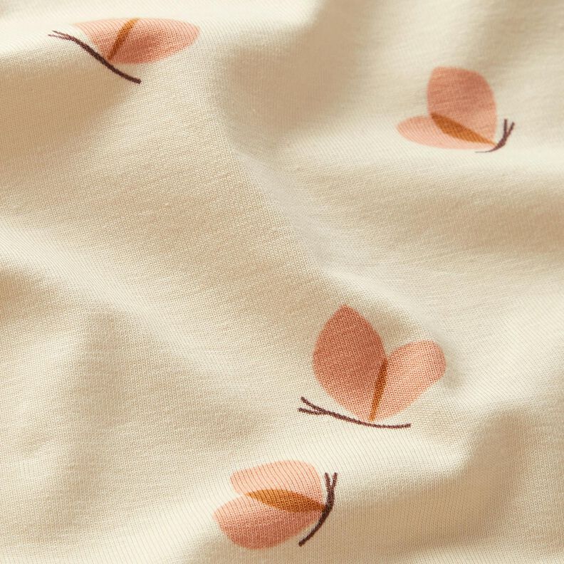 jersey di cotone Delicata farfalla – crema,  image number 2