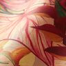 Tessuti da esterni canvas foglie esotiche – rosso carminio/lillà,  thumbnail number 2