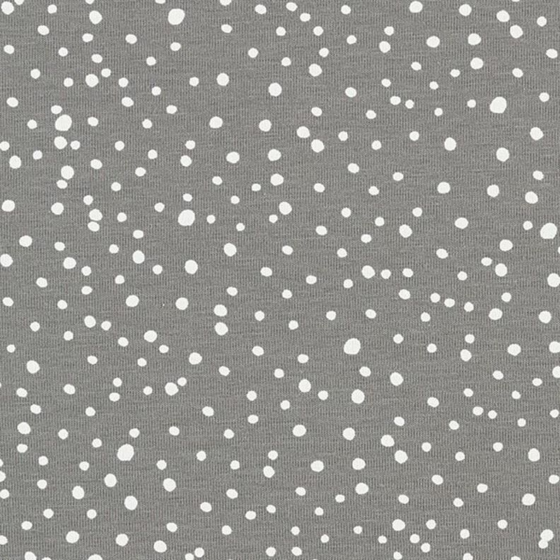 jersey di cotone, pois irregolari – grigio,  image number 1