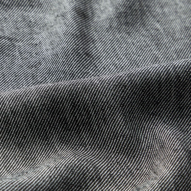 Twill di lino-viscosa – nero,  image number 2