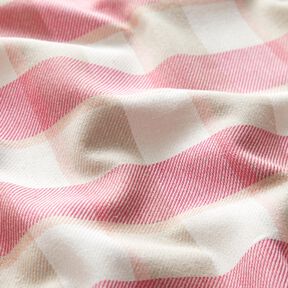 Flanella di cotone a grandi quadri – bianco/pink, 